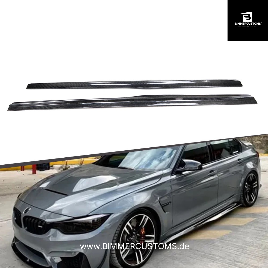 BIMMERCUSTOMS CARBON SEITENSCHWELLER ANSATZ PERFORMANCE PASSEND FÜR BMW M3 F80 M4 F82