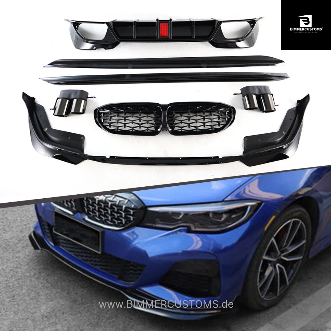 BIMMERCUSTOMS SET BODY KIT BLACK FÜR BMW 3er G20