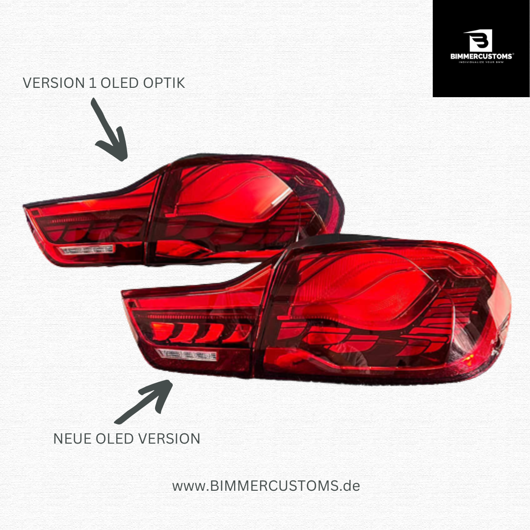 OLED GTS STYLE RÜCKLEUCHTEN PASSEND FÜR BMW 4er F32, F33, F36, F82 M4 Plug&Play red