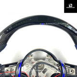 LEDER CARBON LENKRAD MIT RACE DISPLAY BLUE CARBON LINE PASSEND FÜR BMW M2 F87 M3 F80 M4 F82 F83 F20 F21 F22 F23 F30 F31 F32 F33 F36 Competition