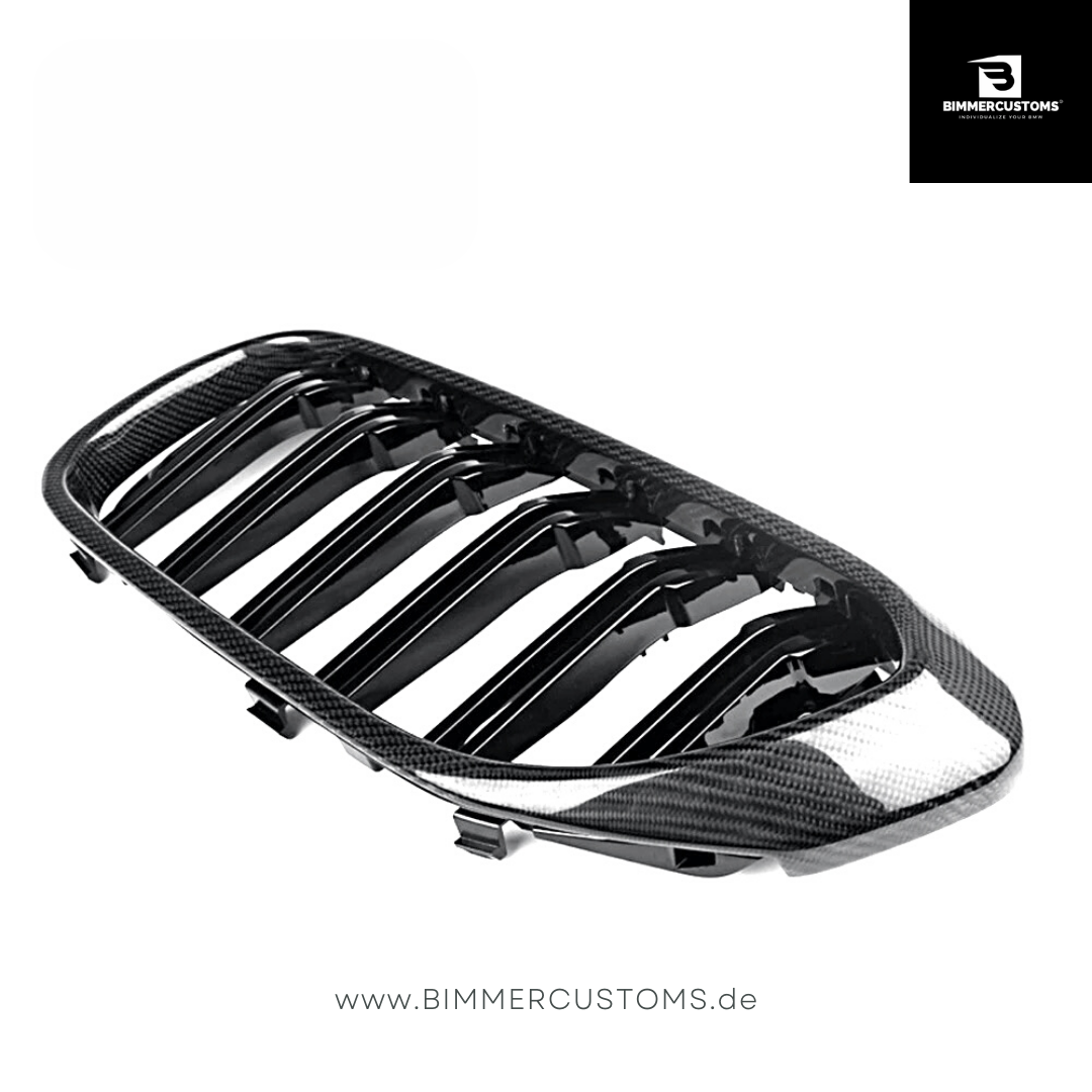 BIMMERCUSTOMS CARBON NIEREN DOPPELSTEG FRONTGRILL PASSEND FÜR BMW 5er G30 G31 M5 F90