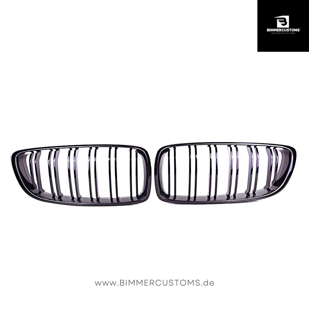 BIMMERCUSTOMS NIEREN BLACK LINE DOPPELSTEG FRONTGRILL PASSEND FÜR BMW 4er F32 F33 F36 M4 F82 F83